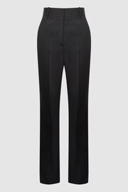Reiss Black Haisley Tailored Flared Suit Trousers - Image 2 of 5