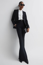 Reiss Black Haisley Tailored Flared Suit Trousers - Image 4 of 5