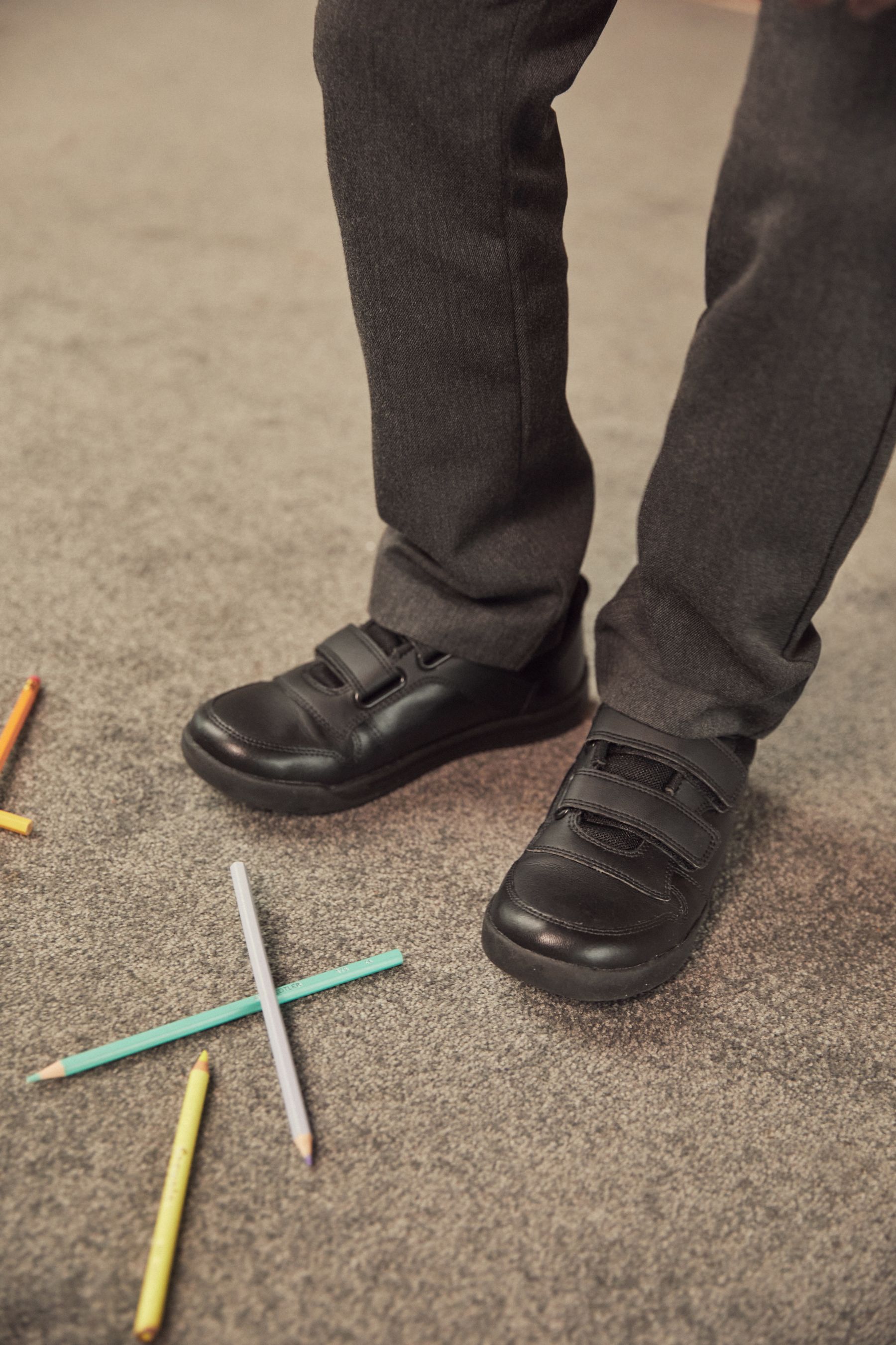Black strap trainers discount