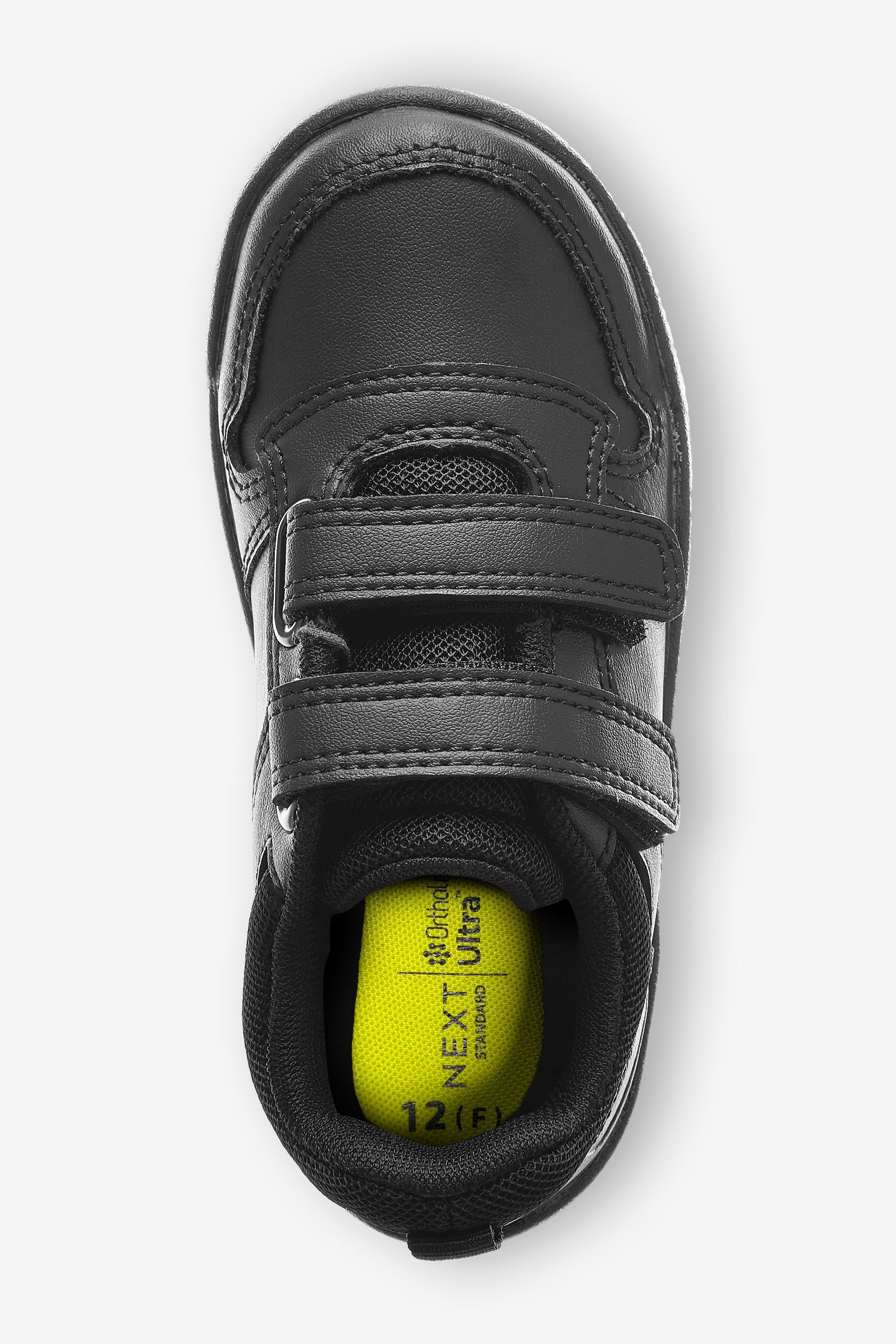 Buy Black Standard Fit F Double Strap Touch Fastening School Trainers from the Next UK online shop