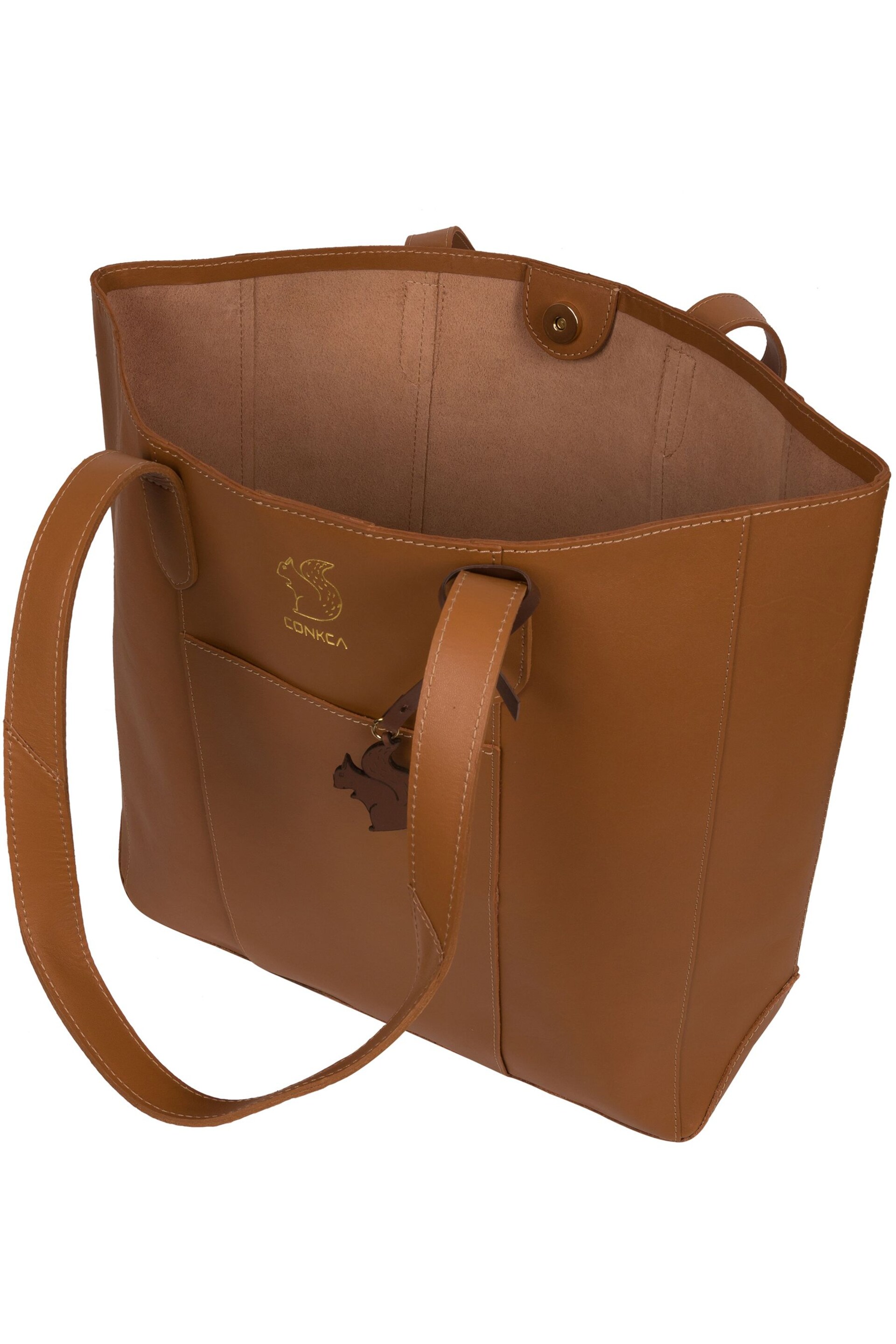 Conkca Hardy Vegetable-Tanned Leather Shopper Bag - Image 4 of 5
