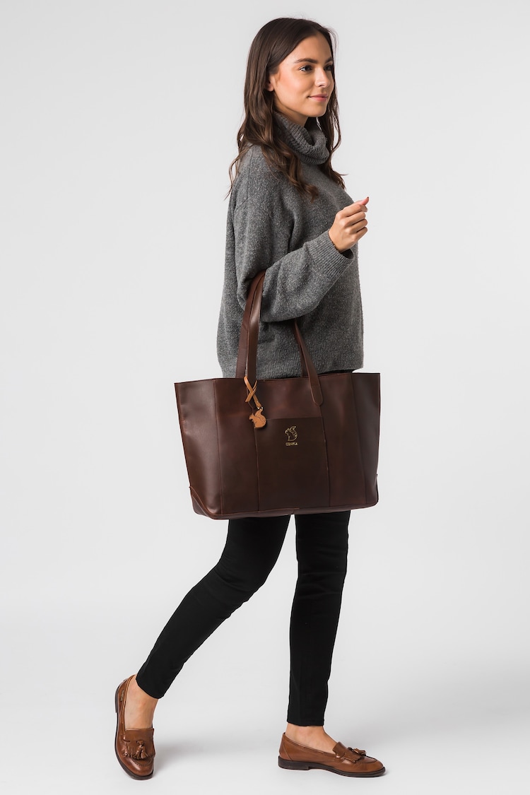 Conkca Ginny Vegetable-Tanned Leather Tote Bag - Image 5 of 5