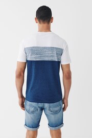 White/Blue Marl Block T-Shirt - Image 3 of 5