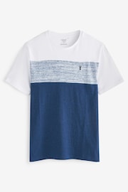 White/Blue Marl Block T-Shirt - Image 5 of 5