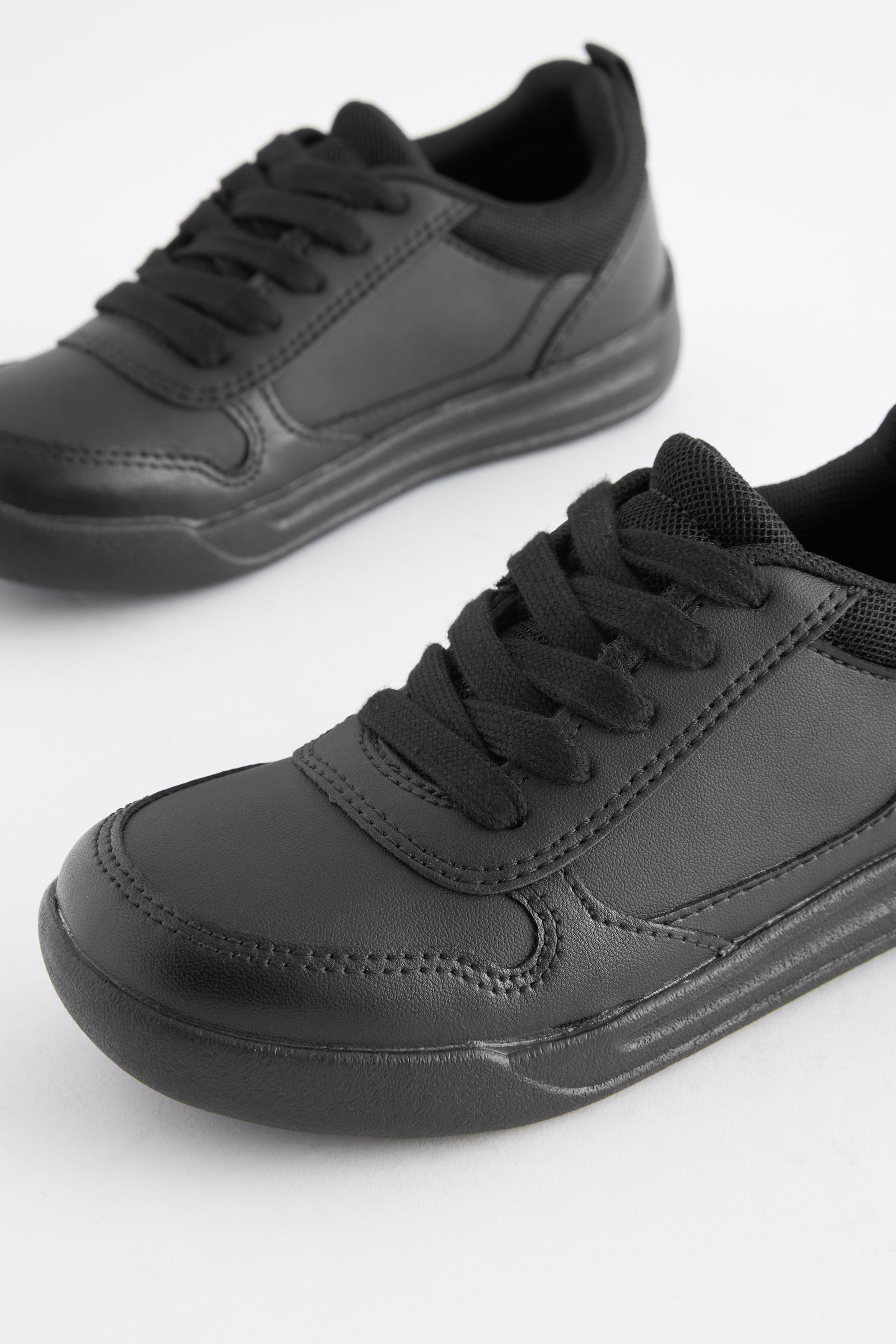 Black velcro school trainers store