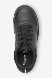 Black Extra Wide Fit (H) Lace-Up School Trainers - Image 2 of 4