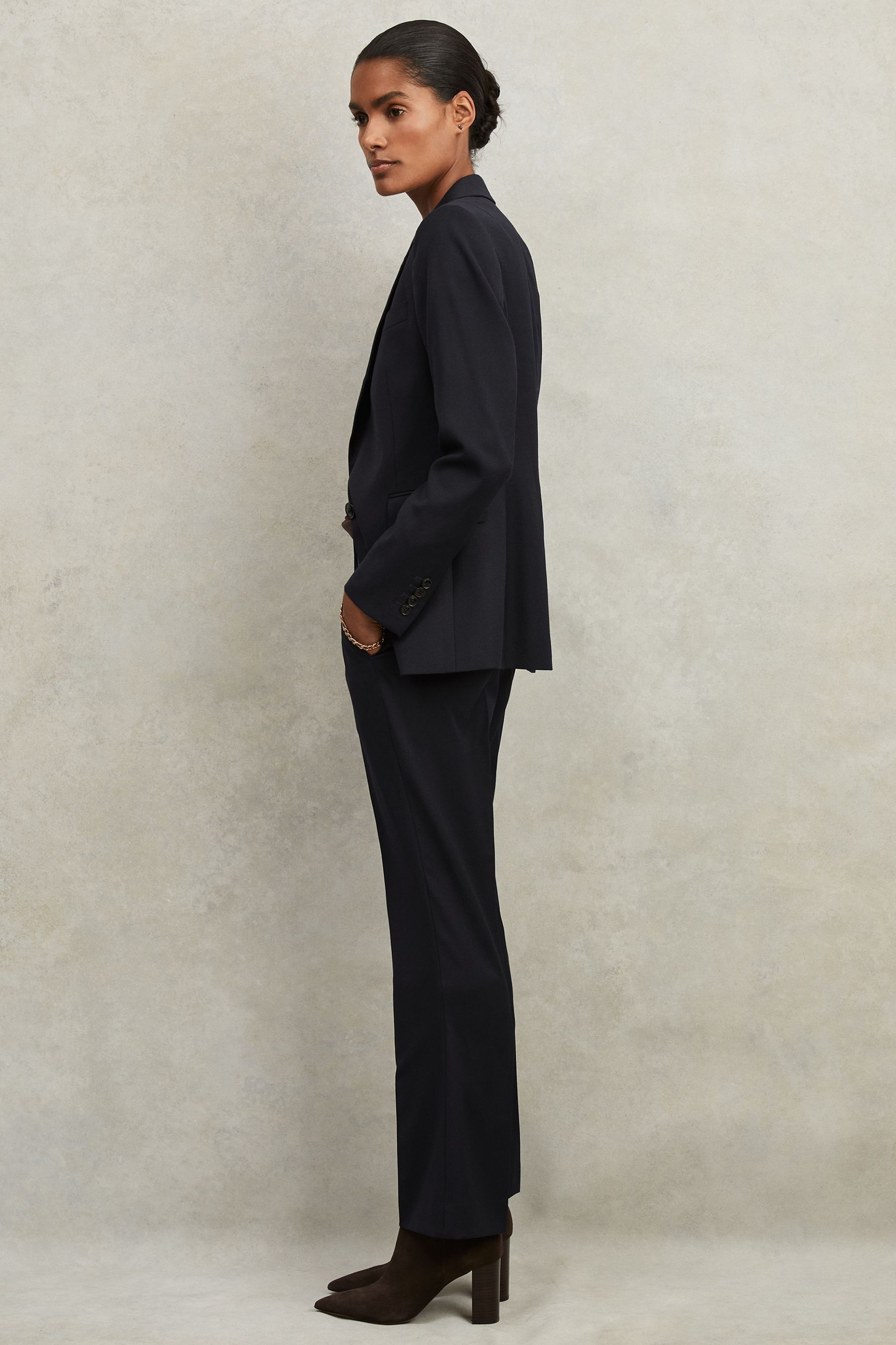 Petite wool blazer top