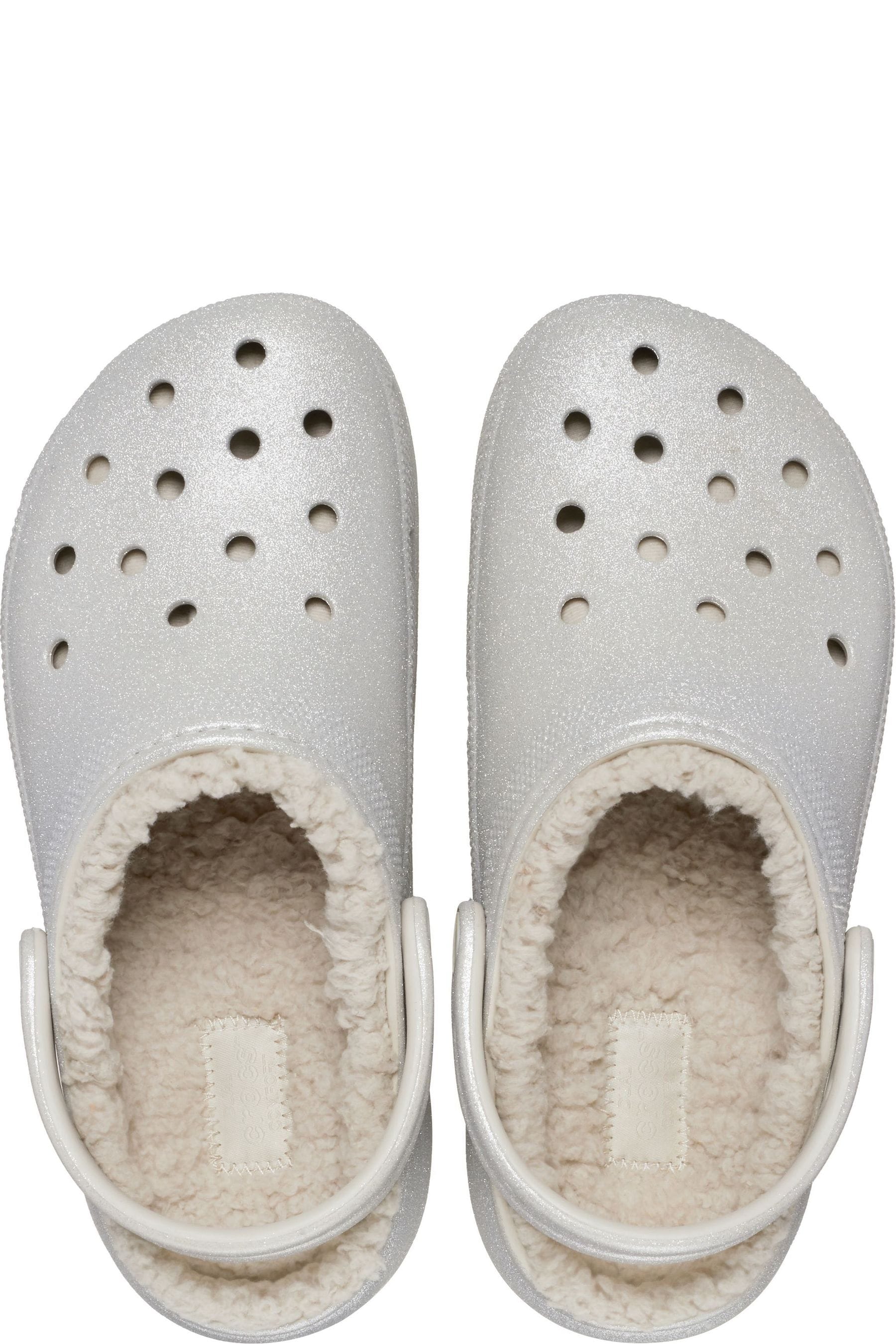 Buy Crocs Glitter Classic Fluffy Lined Platform Clogs from Next Luxembourg