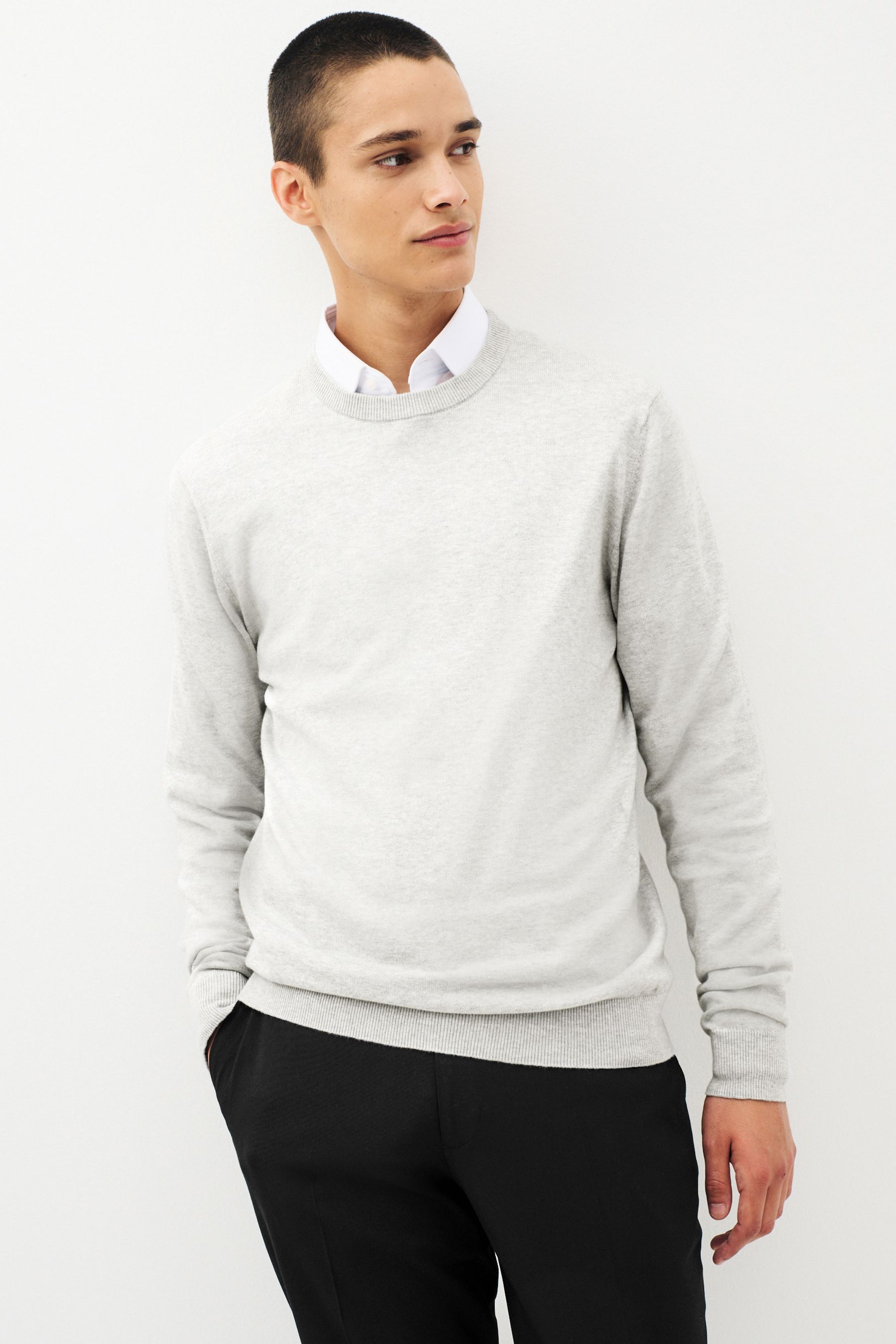 Grey cotton jumper store