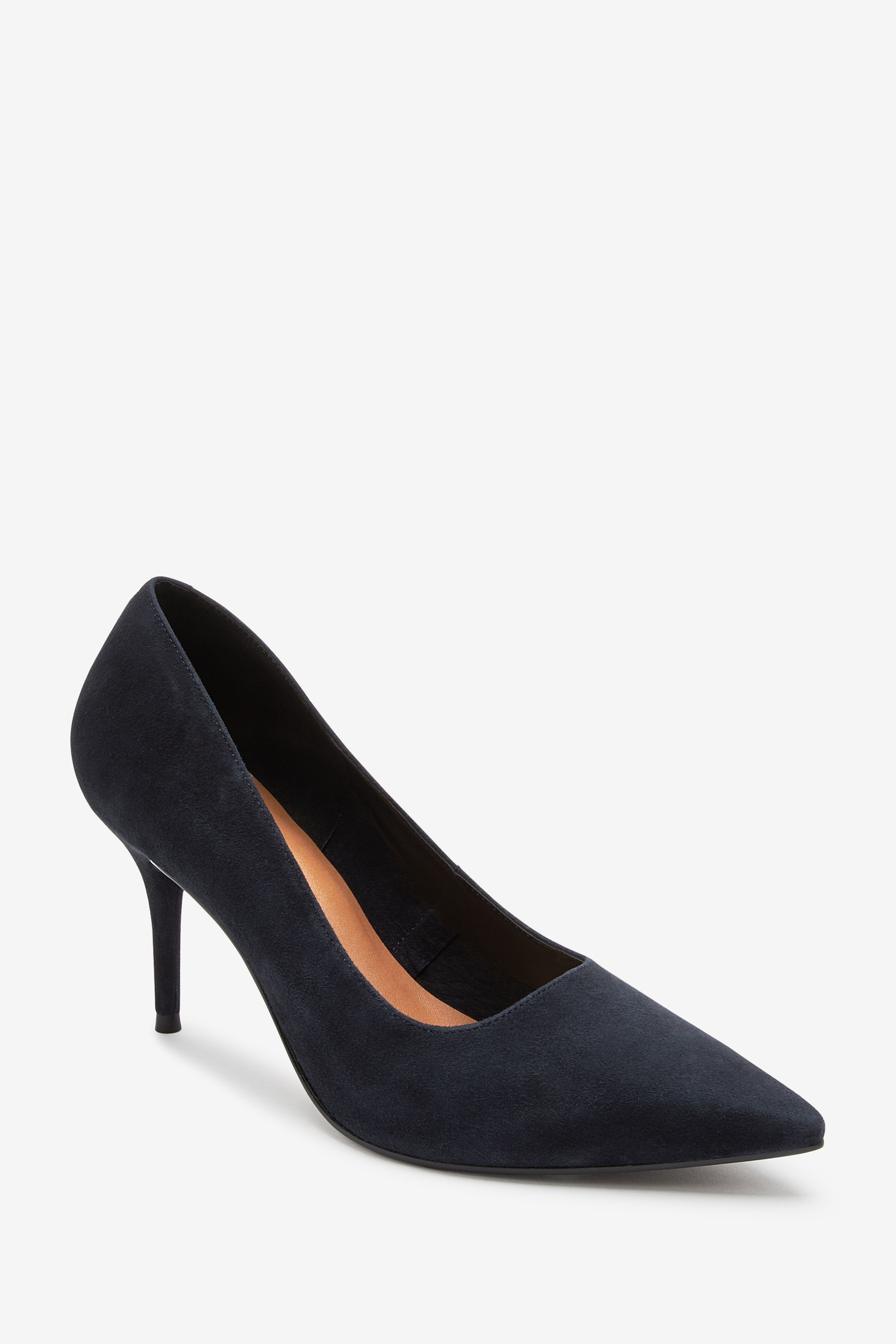 Buy Navy Blue Regular Wide Fit Forever Comfort Leather Court Shoes from Next Denmark