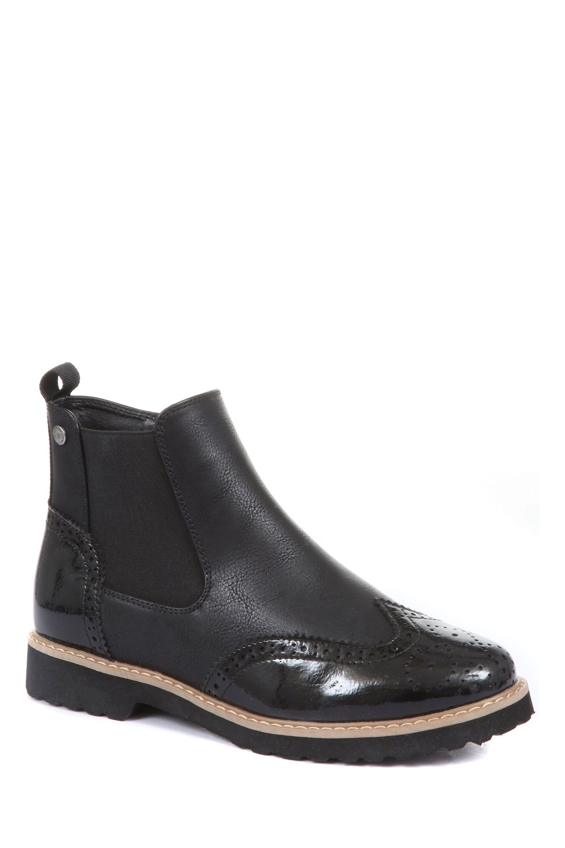 Pavers Ladies Brogue Chelsea Boots - Image 3 of 5