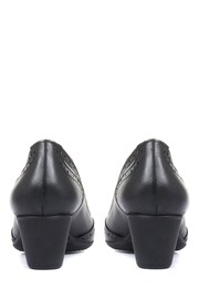 Pavers Black Ladies Leather Heeled Shoes - Image 3 of 5