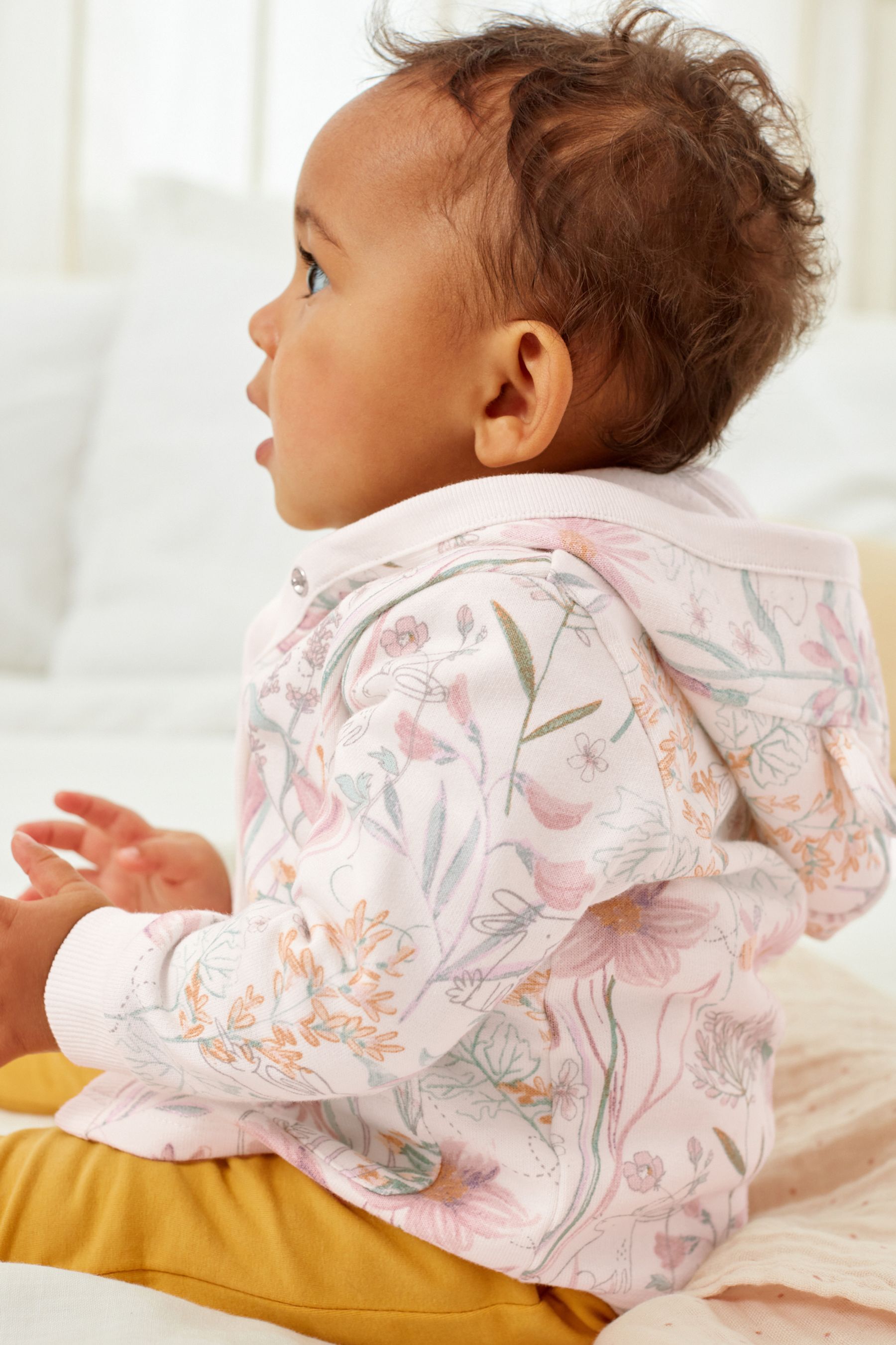 Buy Pink Floral Lightweight Jersey Baby Jacket 0mths 2yrs from Next Luxembourg