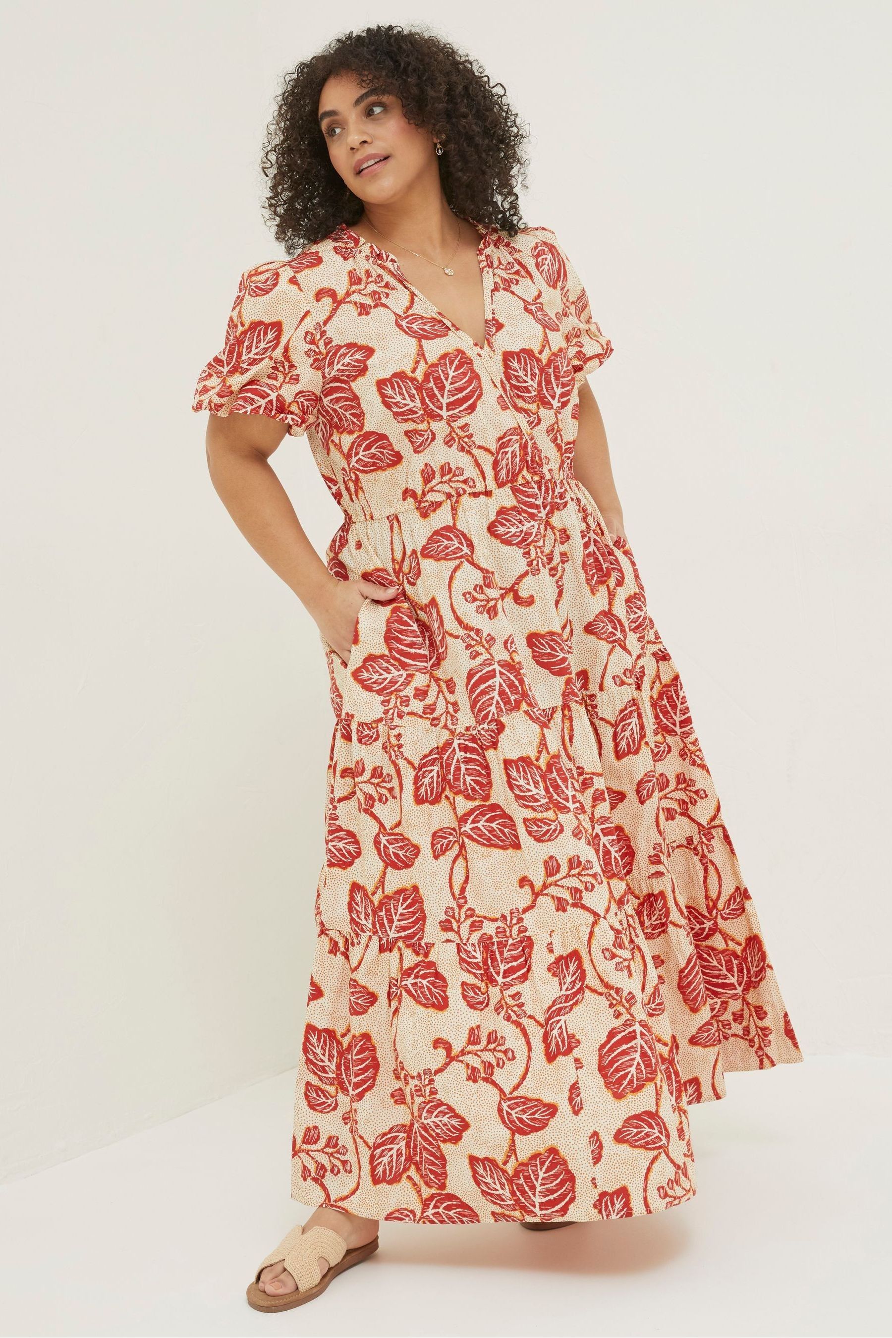 Buy FatFace Aubrey Vine Floral Maxi Dress from Next Luxembourg
