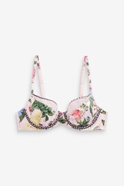 B by Ted Baker Pink Floral Satin Non Padded Under Wire Bra - Image 2 of 2
