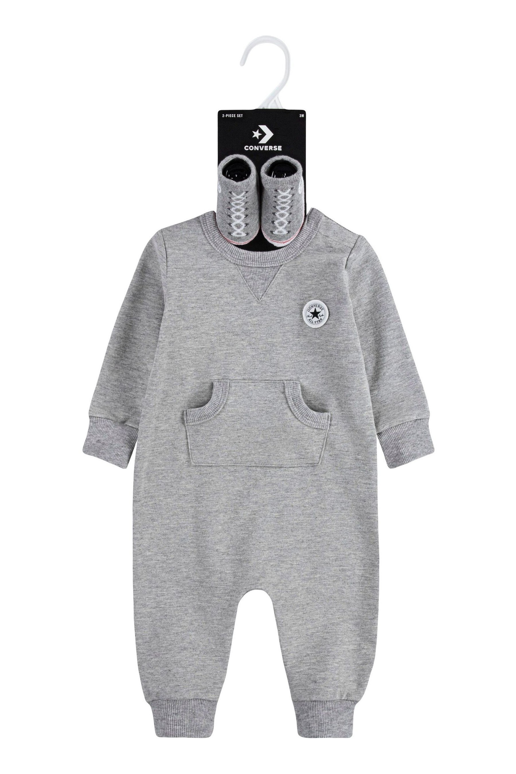 Buy Converse Grey Baby Pramsuit from Next Luxembourg