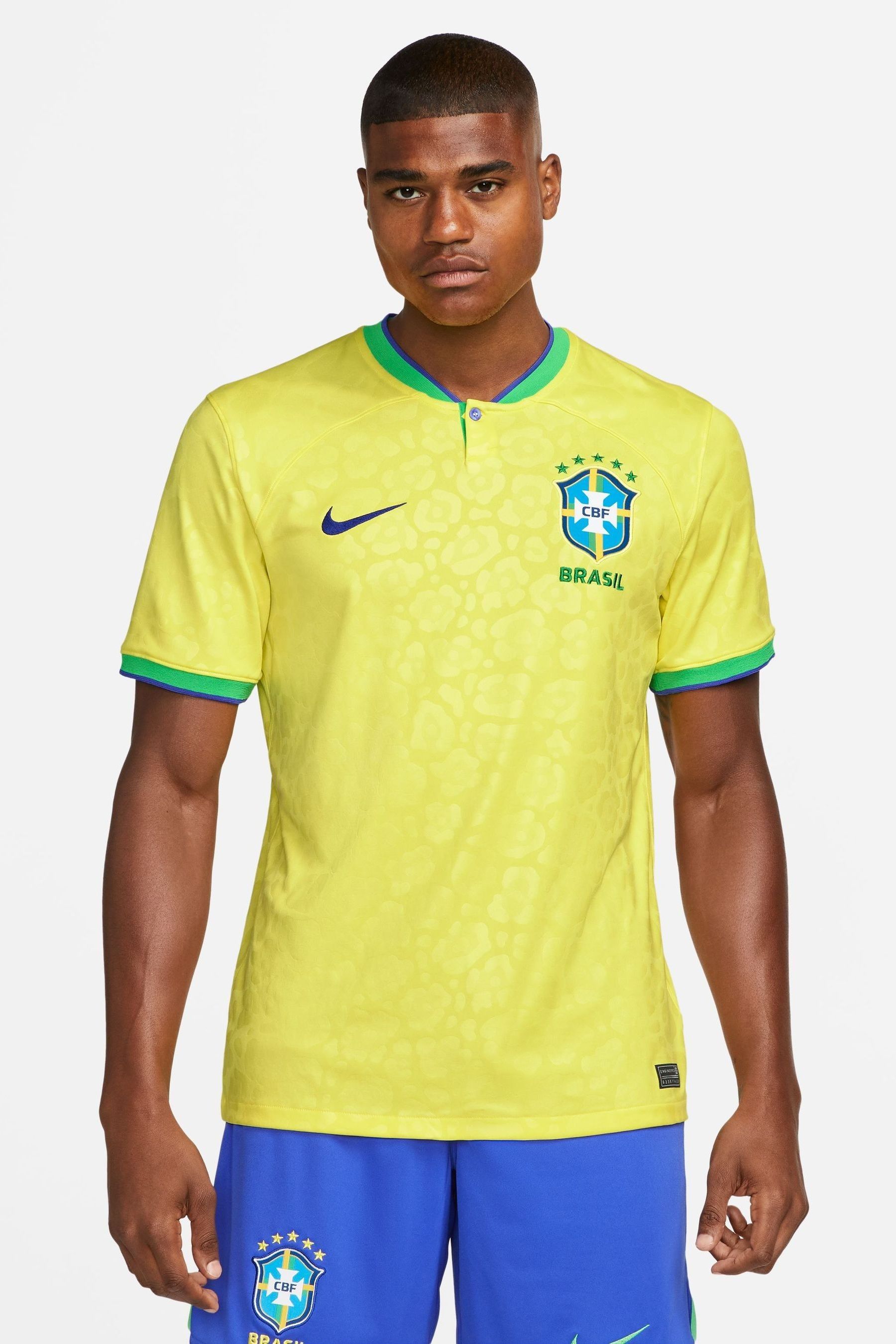 Buy Nike Yellow Brazil Stadium Home Football Shirt from Next Luxembourg