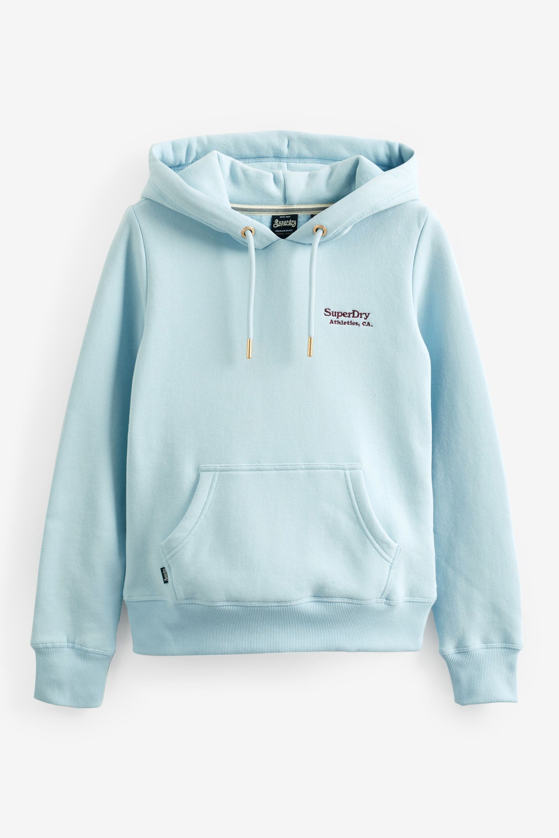 Superdry Blue Essential Logo Hoodie - Image 6 of 6