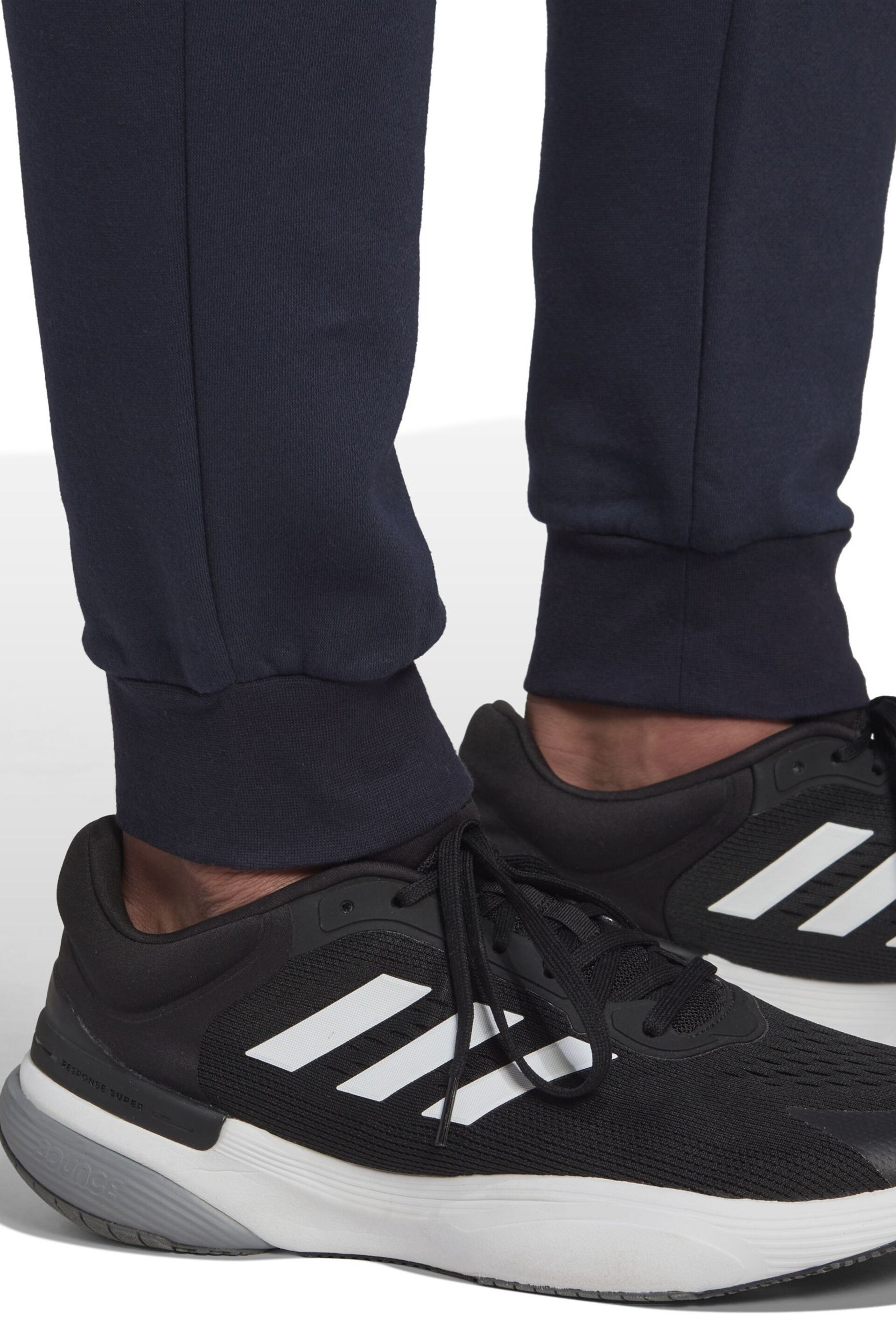 adidas Blue Sportswear Essentials Fleece Regular Tapered Cargo Joggers - Image 5 of 6