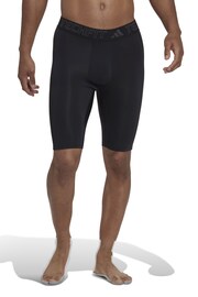 adidas Black Techfit Training Short Tights - Image 1 of 8