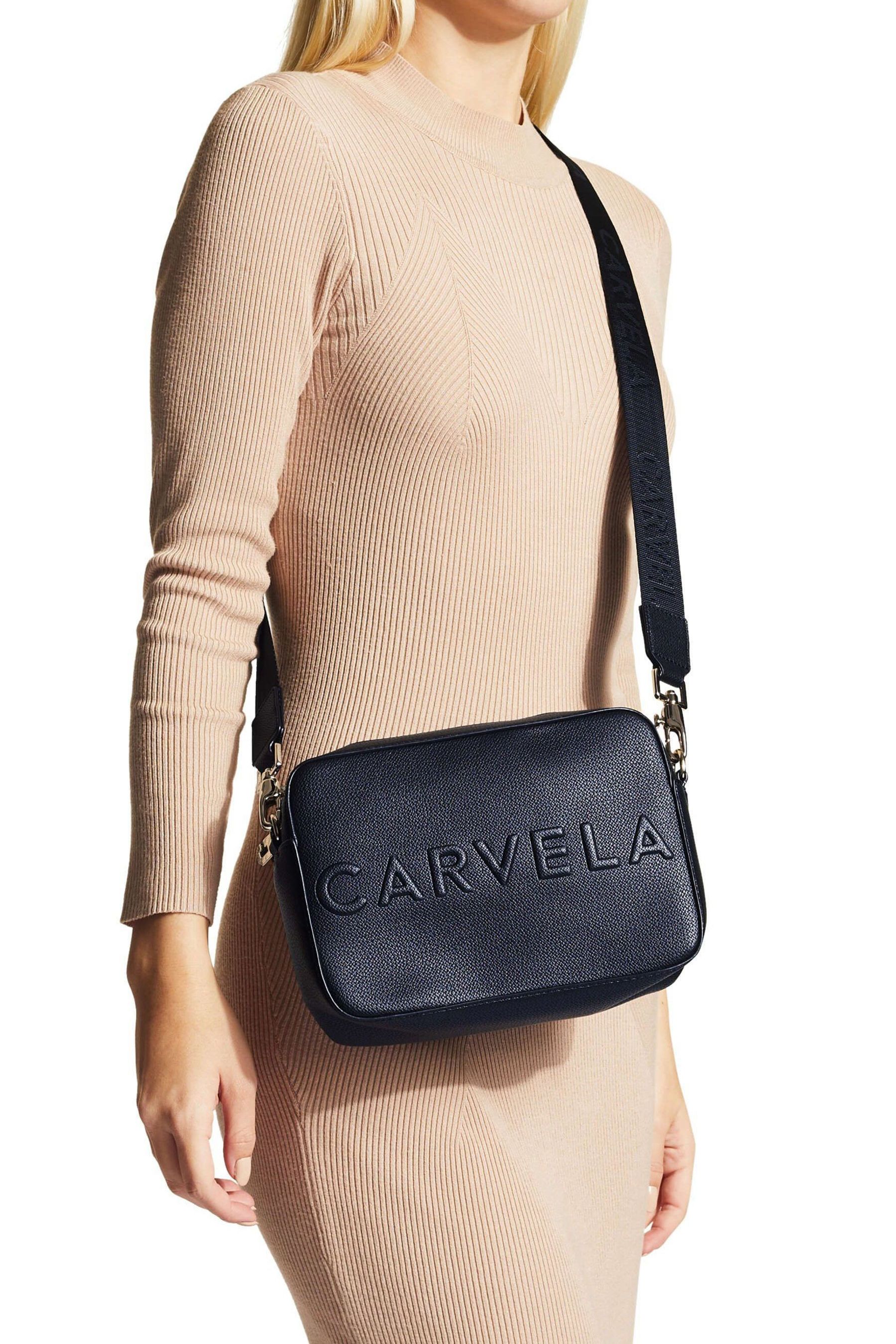 Carvela Frame Cross Body Bag Black Structured Cross Body Bag