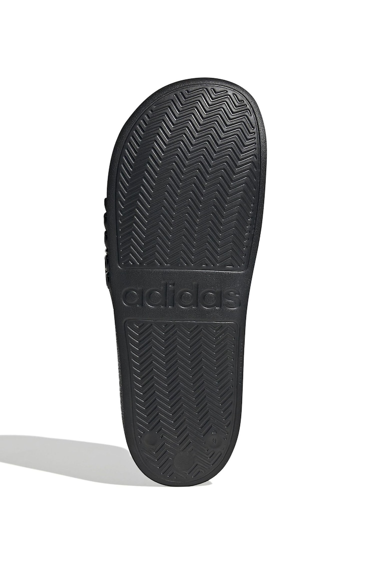 adidas Dark Black Sportswear Adilette Shower Sliders - Image 6 of 8
