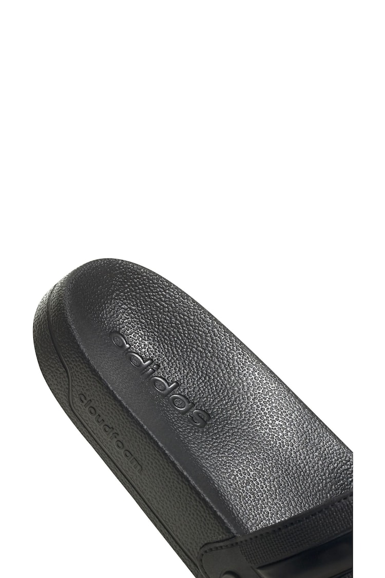 adidas Dark Black Sportswear Adilette Shower Sliders - Image 8 of 8