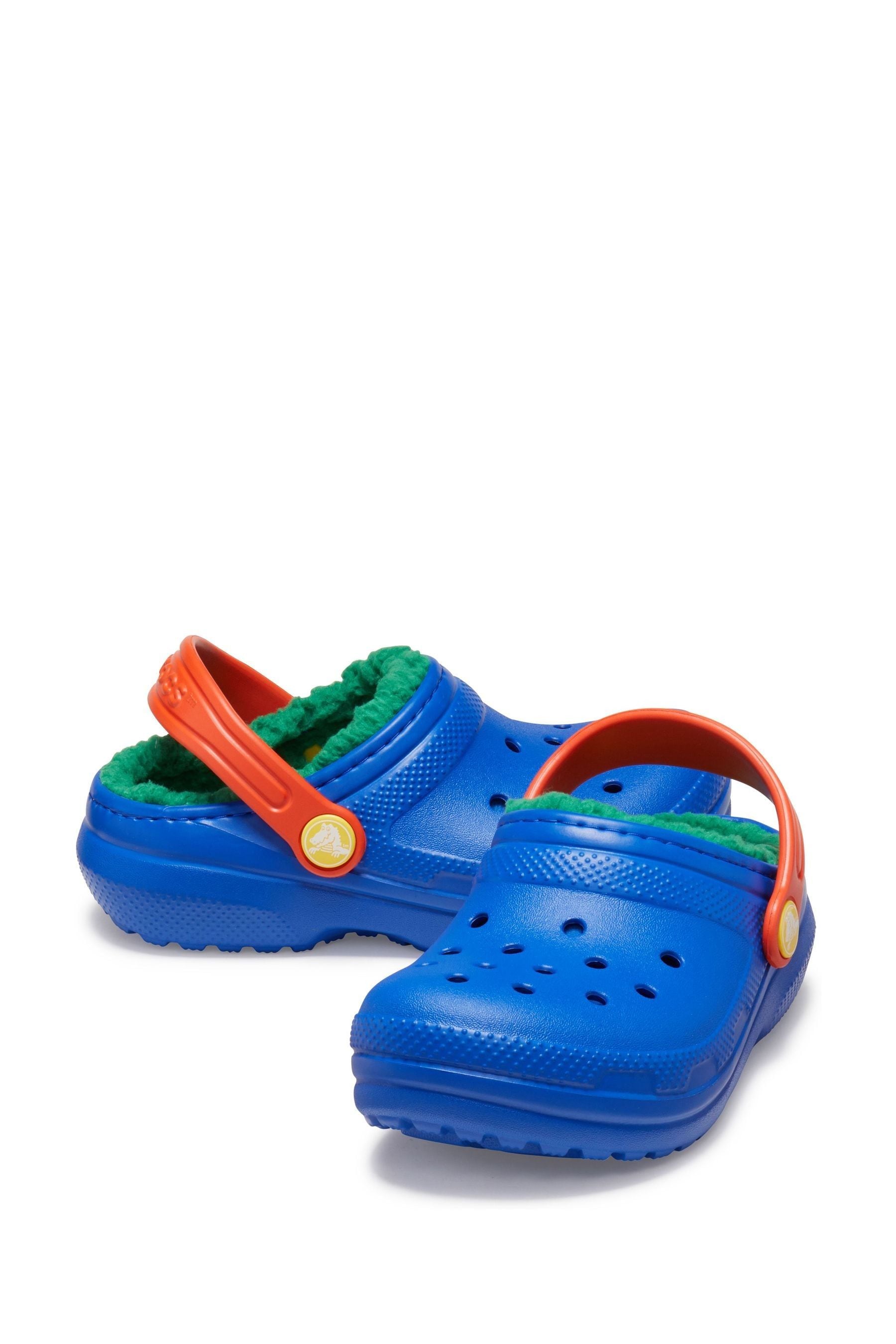 Buy Crocs Royal Blue Fluffy Kids Lined Clogs from the Next UK online shop