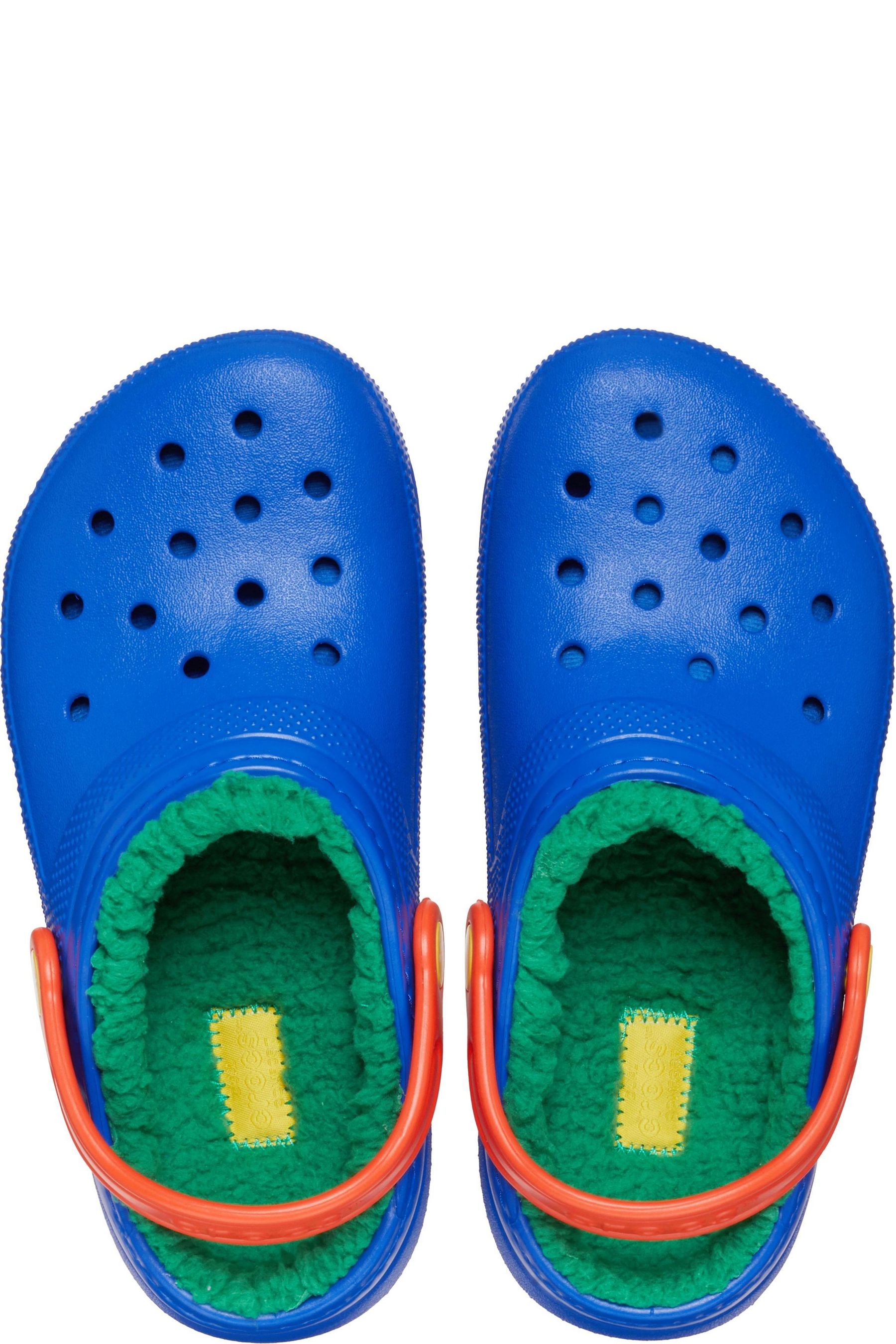Buy Crocs Royal Blue Fluffy Kids Lined Clogs from Next Luxembourg