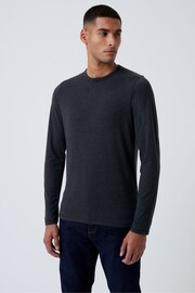 French Connection Crew Long Sleeve Black T-Shirt 2 Pack - Image 1 of 3