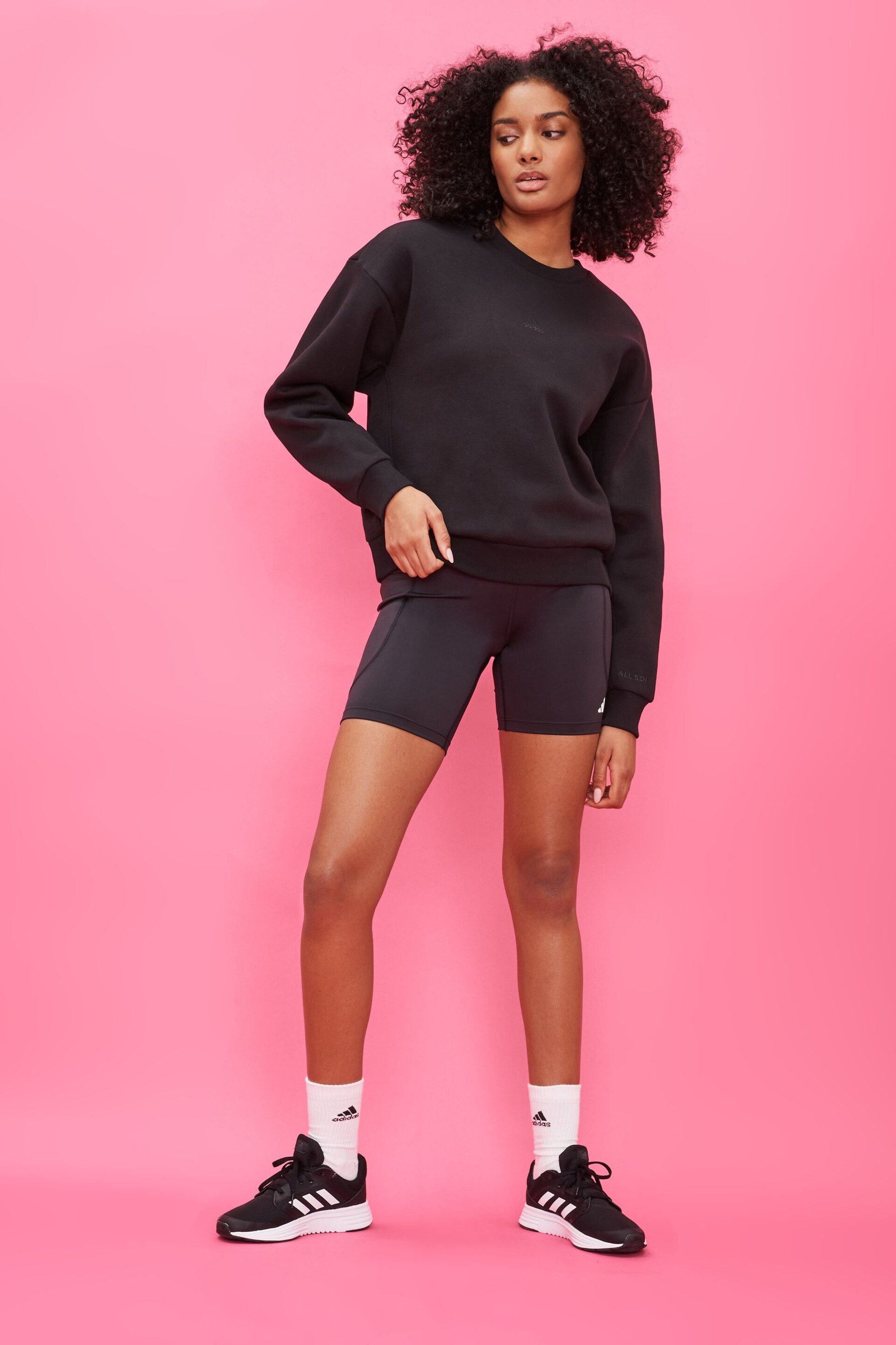 adidas Black Sportswear All Szn Fleece Sweatshirt - Image 1 of 7