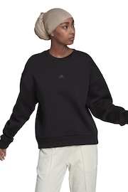 adidas Black Sportswear All Szn Fleece Sweatshirt - Image 3 of 7