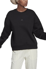 adidas Black Sportswear All Szn Fleece Sweatshirt - Image 4 of 7