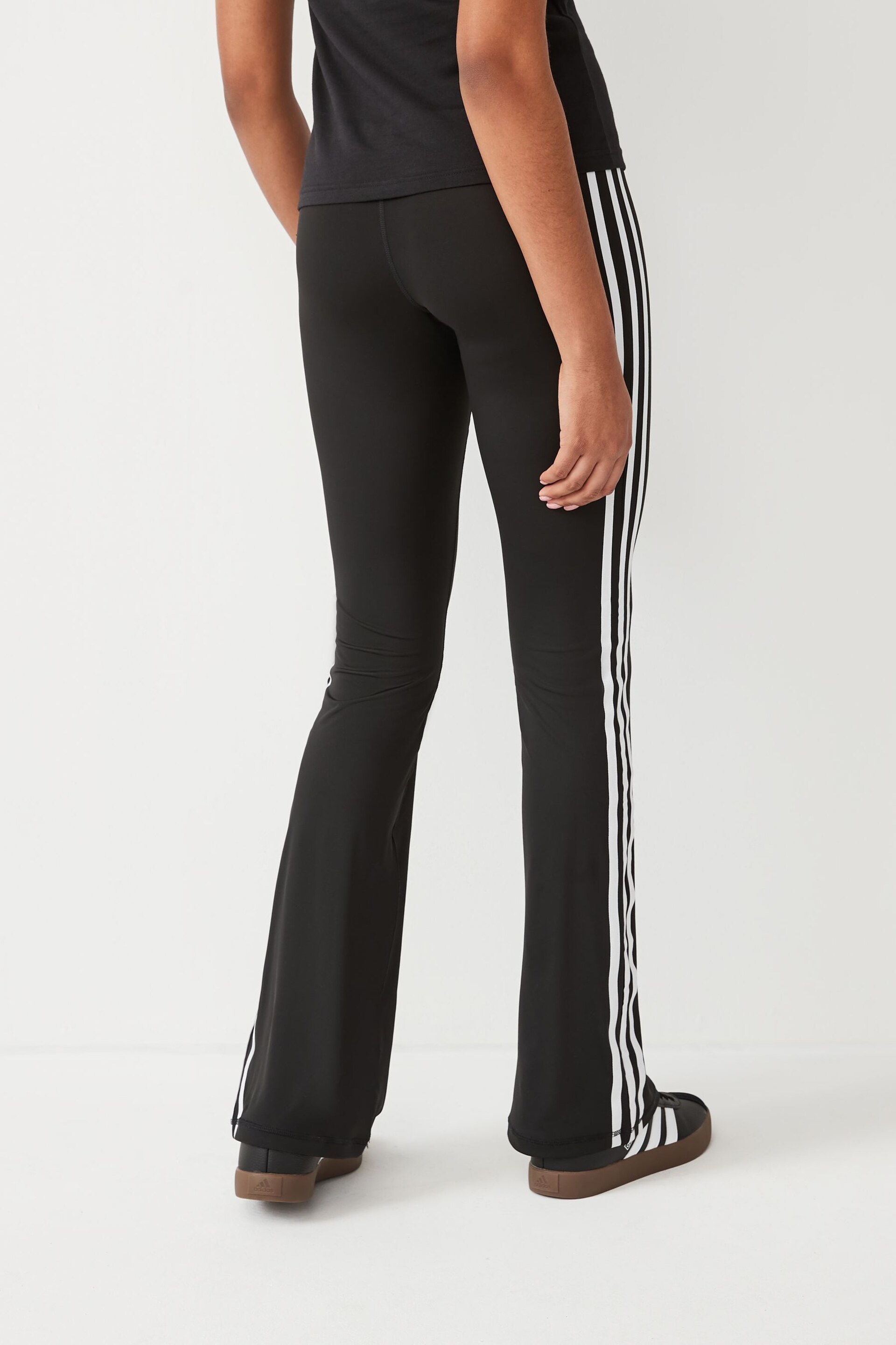 adidas Black Training Essentials Flared Leggings - Image 3 of 6