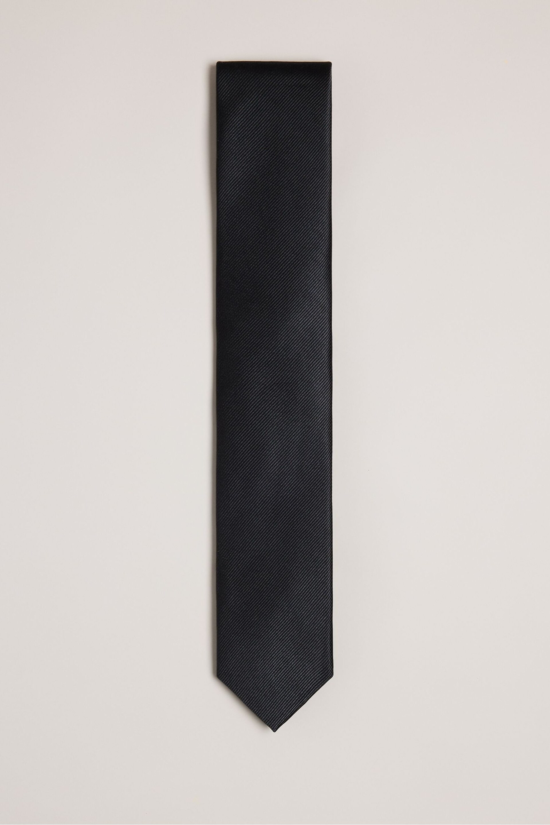 Ted Baker Black Moorez Ottoman Silk Tie - Image 1 of 4