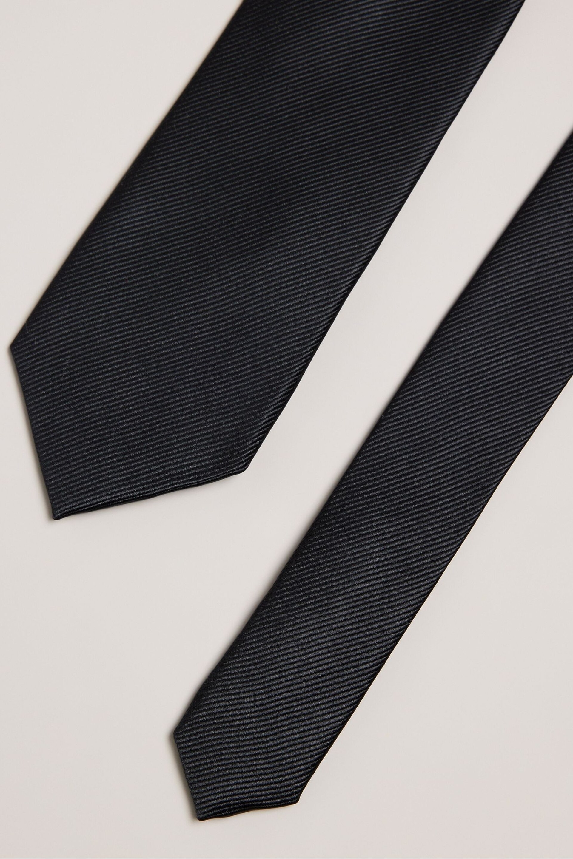 Ted Baker Black Moorez Ottoman Silk Tie - Image 2 of 4