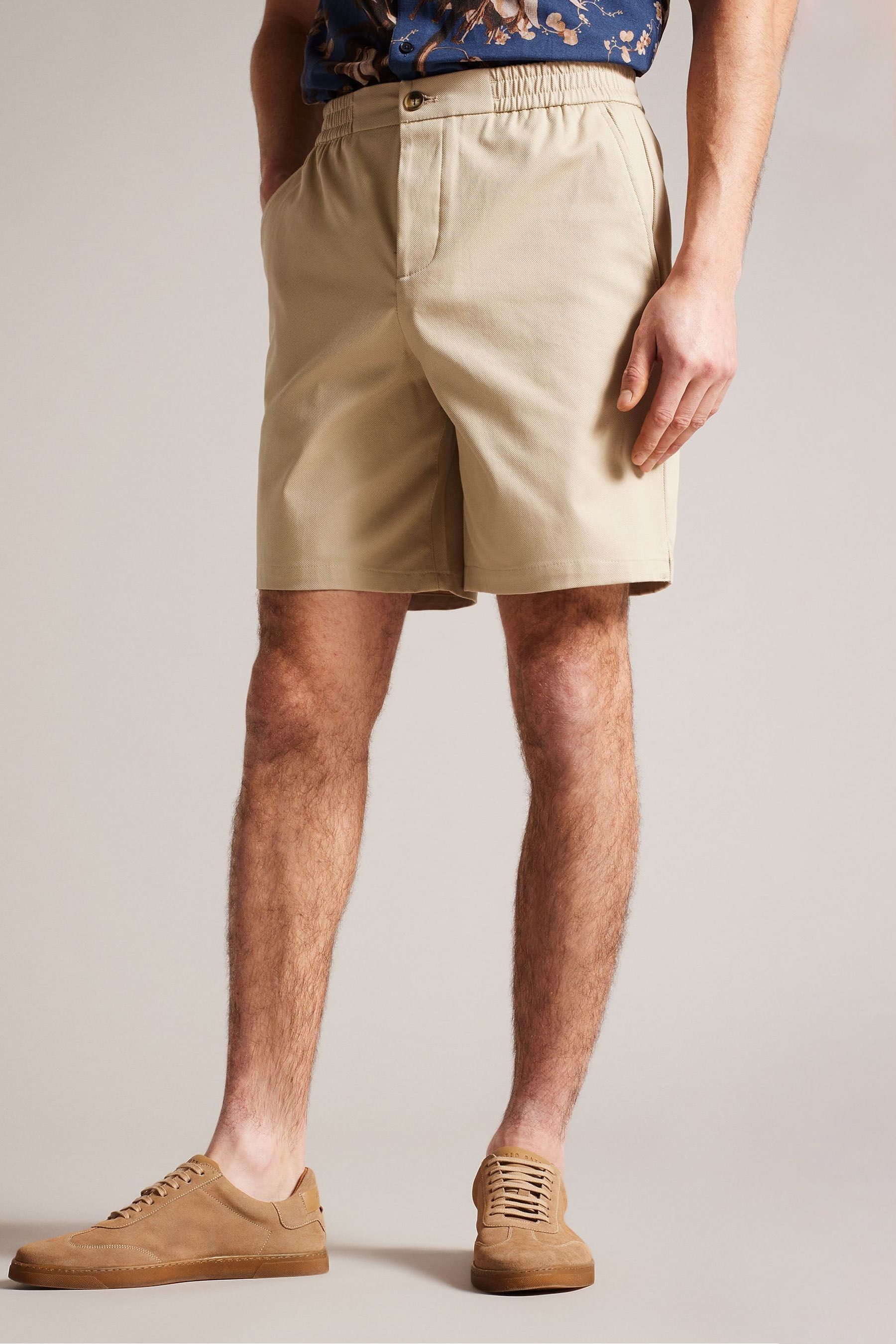 Buy Ted Baker Natural Creswel Elasticated Drawstring Shorts from Next Luxembourg
