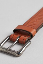 Superdry Brown Vintage Branded Belt - Image 3 of 4
