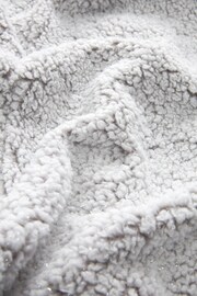 Grey Short Teddy Borg Fleece Dressing Gown - Image 8 of 8