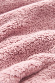 Pink Short Teddy Borg Fleece Dressing Gown - Image 9 of 9