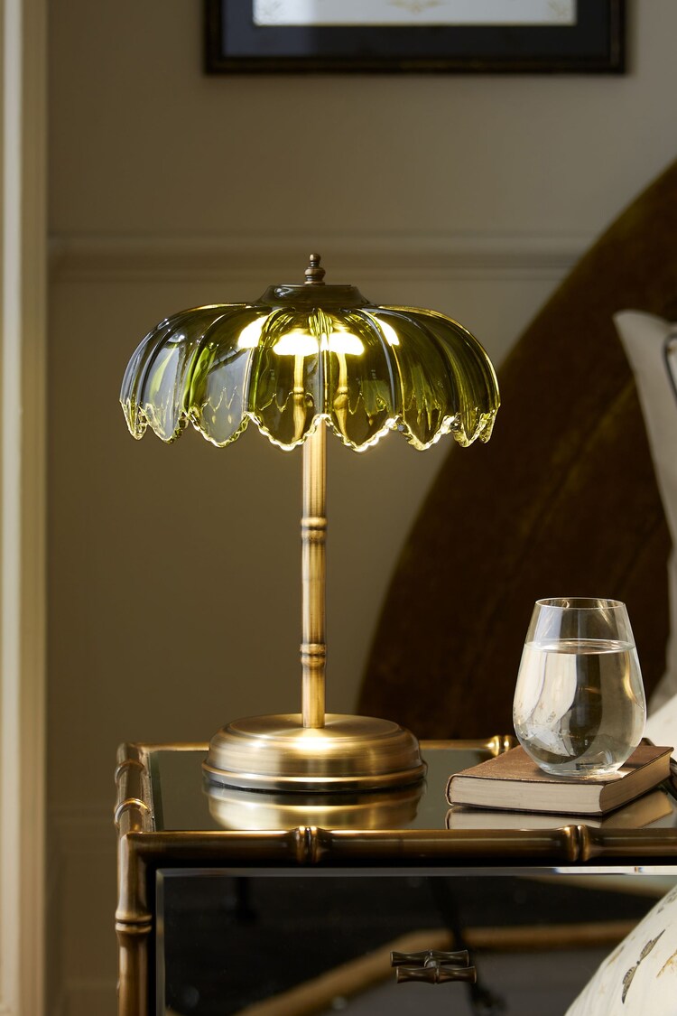 Rockett St George Green/Gold Desert Island Table Lamp - Image 1 of 4