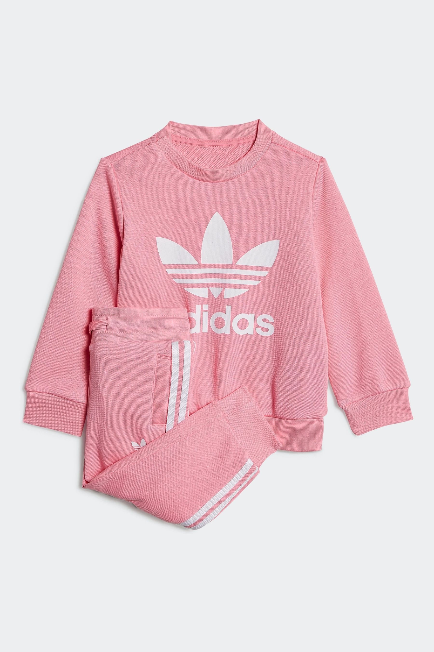 Buy adidas originals Infant Pink Crew Sweatshirt Set from Next Luxembourg