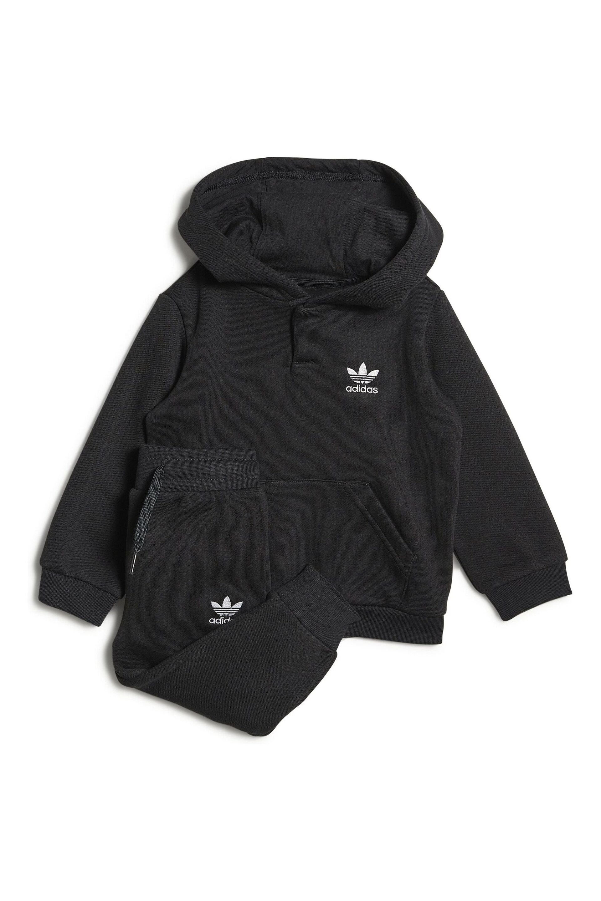 adidas Originals Adicolor Black Hoodie Set - Image 1 of 4