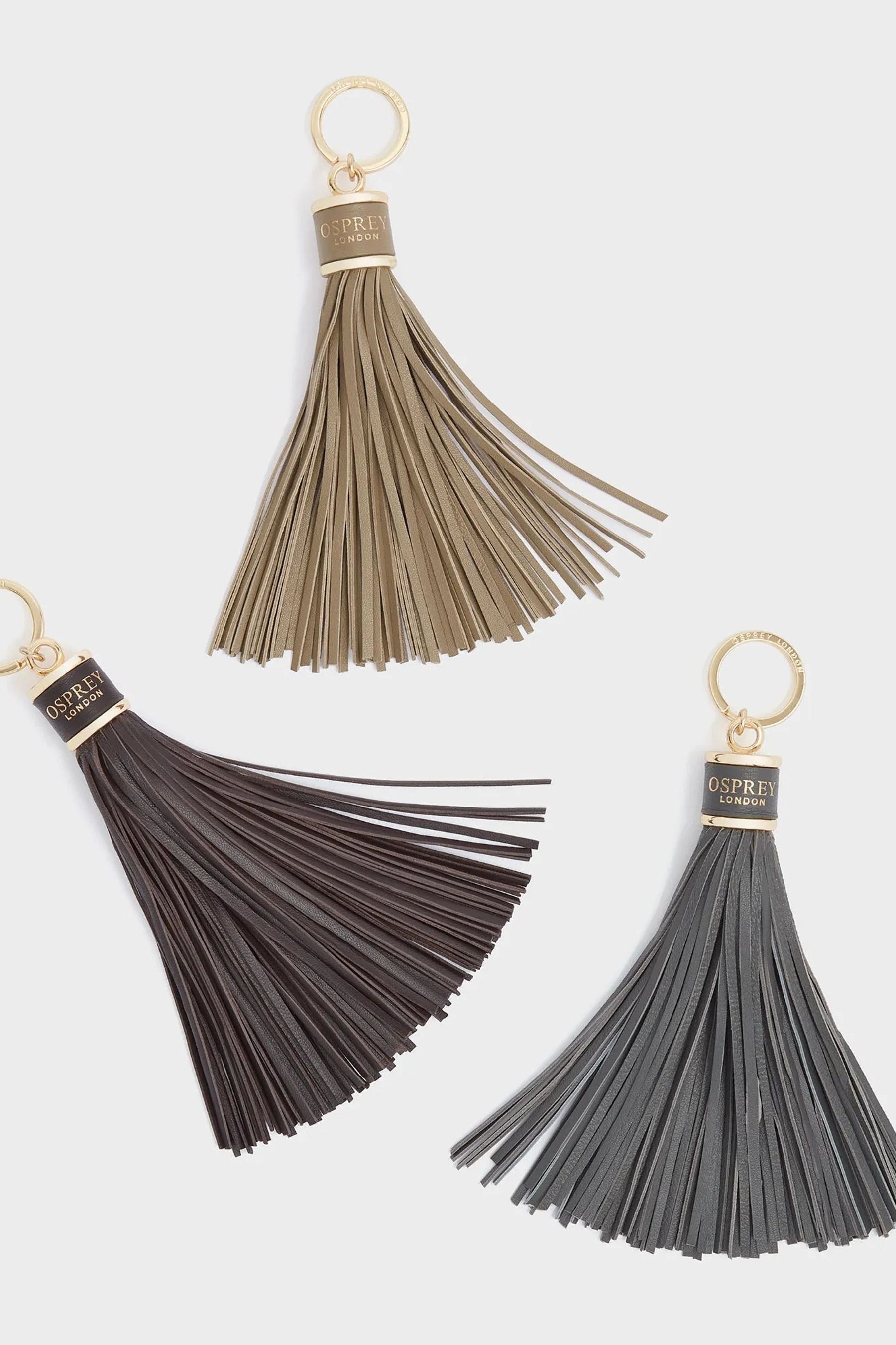 Buy OSPREY LONDON Brown The Dita Leather Tassel Keyrings from the Next UK online shop