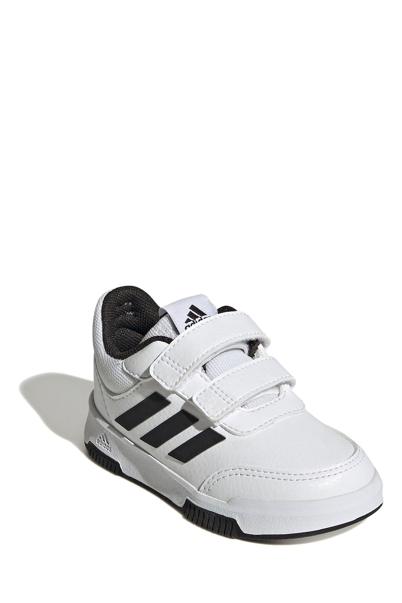 adidas White/Black Tensaur Hook and Loop Shoes - Image 3 of 9
