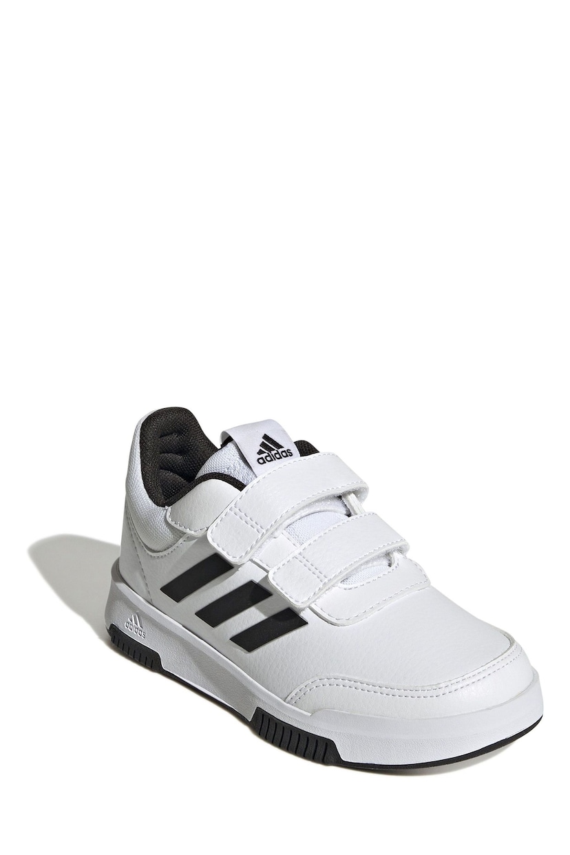 adidas White/Black Tensaur Hook and Loop Shoes - Image 5 of 10