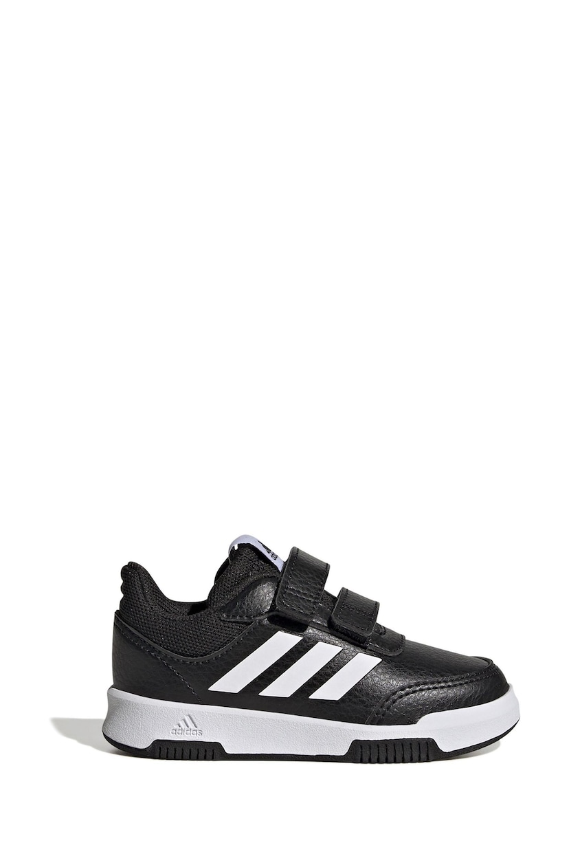 adidas Black/White Tensaur Hook and Loop Shoes - Image 1 of 8