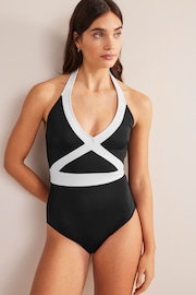 Boden Black Kefalonia Halterneck Swimsuit - Image 1 of 7