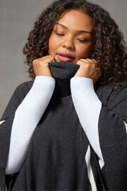 Live Unlimited Grey Roll Neck Poncho - Image 6 of 7