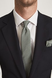 Reiss Light Green Bampton Silk Pocket Square - Image 1 of 4